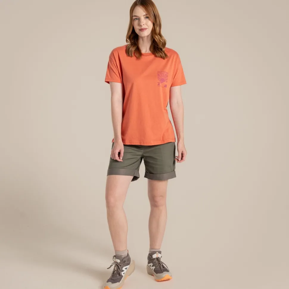 Women's National Trust Bistort Short Sleeved T-Shirt | Red Sandstone