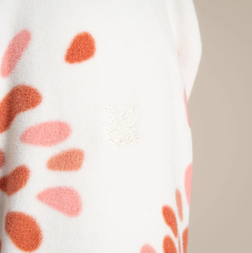 Women's National Trust Reedmace Half Zip Fleece | Red Sandstone Print