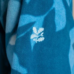 Women's National Trust Reedmace Half Zip Fleece | Porcelain Blue Print