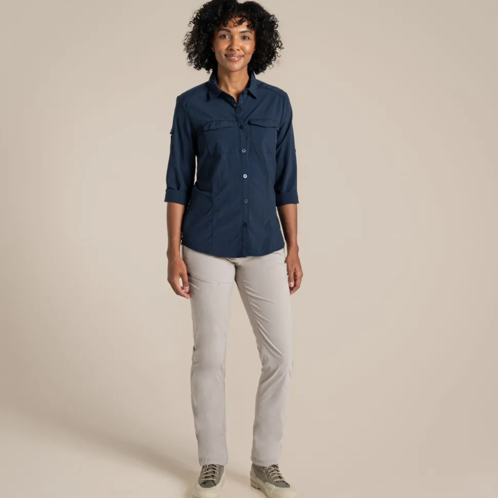 Women's NosiLife Adventure Long Sleeved Shirt III | Blue Navy