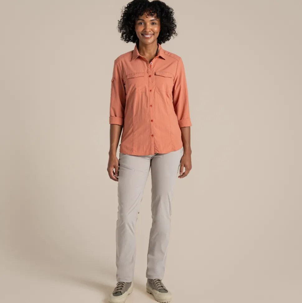 Women's NosiLife Adventure Long Sleeved Shirt III | Red Sandstone