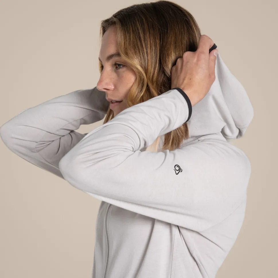 Women's NosiLife Afia Hooded Jacket | Light Grey Marl