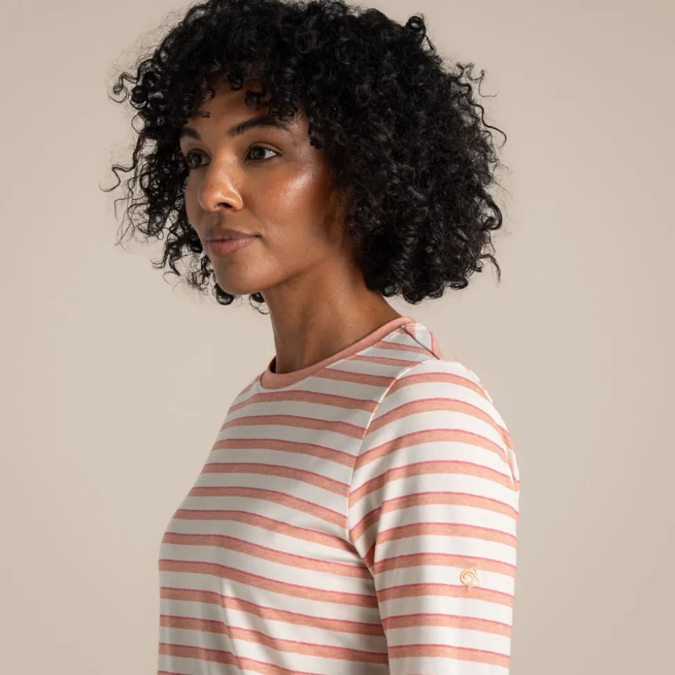 Women's NosiLife Akona Long Sleeved Top | Clay Stripe
