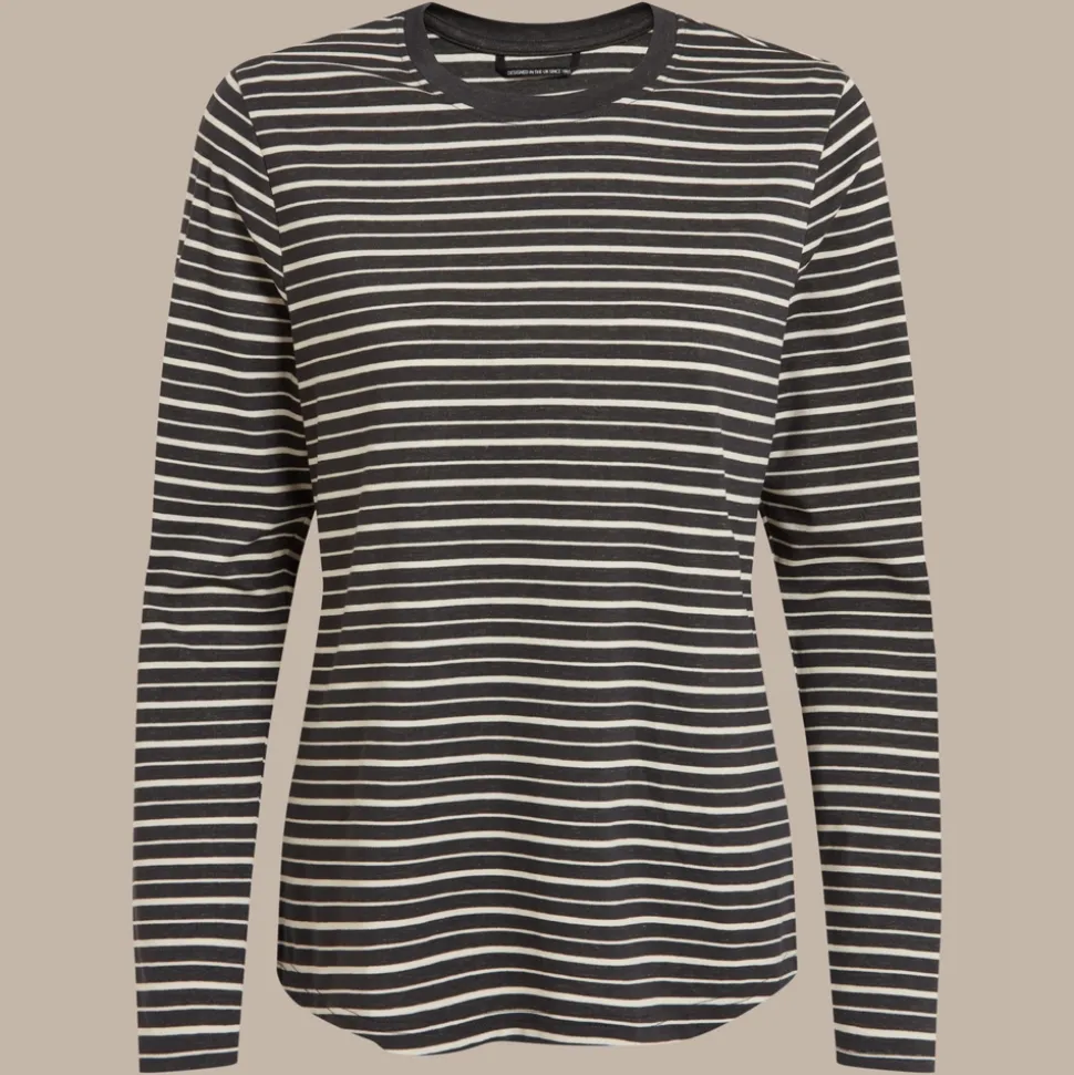 Women's NosiLife Akona Long Sleeved Top | Charcoal Stripe