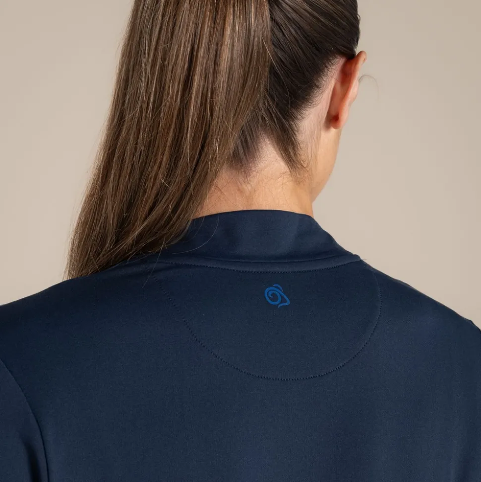 Women's NosiLife Golf Long Sleeved Mock Neck Top | Blue Navy