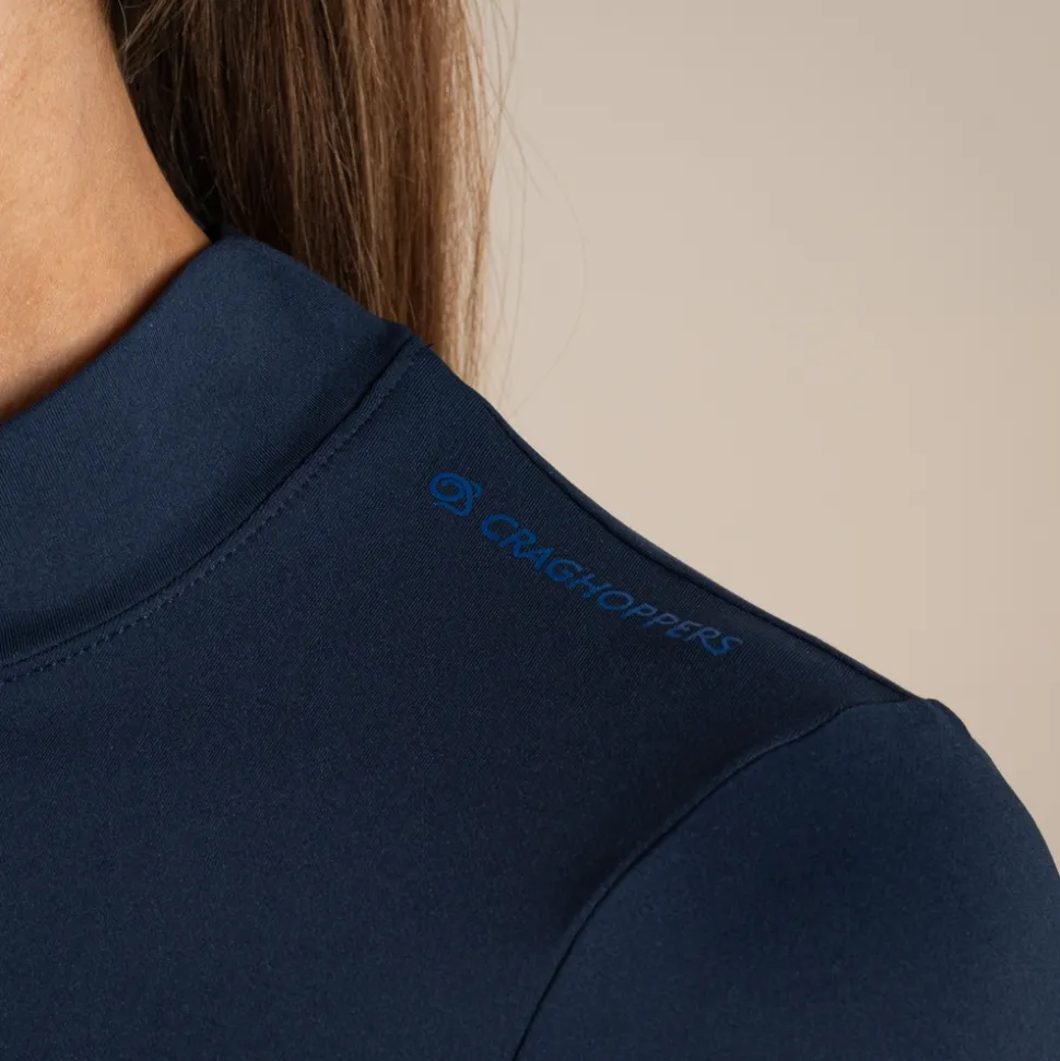 Women's NosiLife Golf Long Sleeved Mock Neck Top | Blue Navy