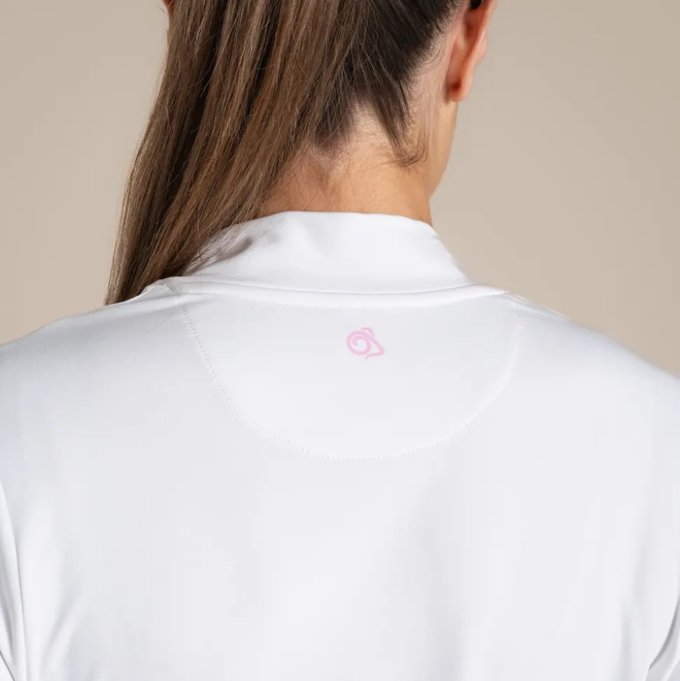 Women's NosiLife Golf Long Sleeved Mock Neck Top | White