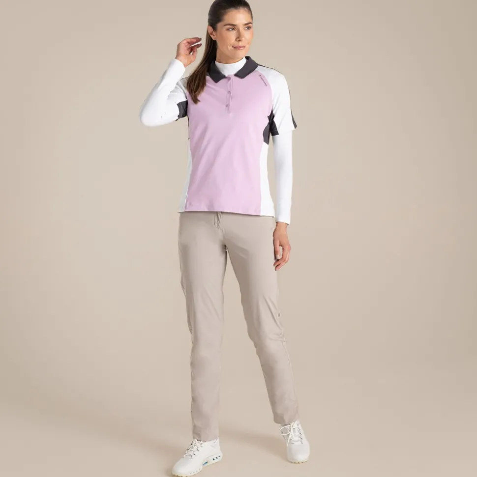 Women's NosiLife Golf Long Sleeved Mock Neck Top | White