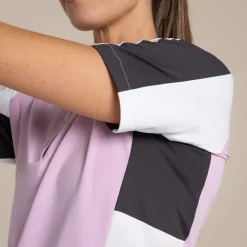 Women's NosiLife Hazelmere Golf Short Sleeved Polo Top | Orchid / White