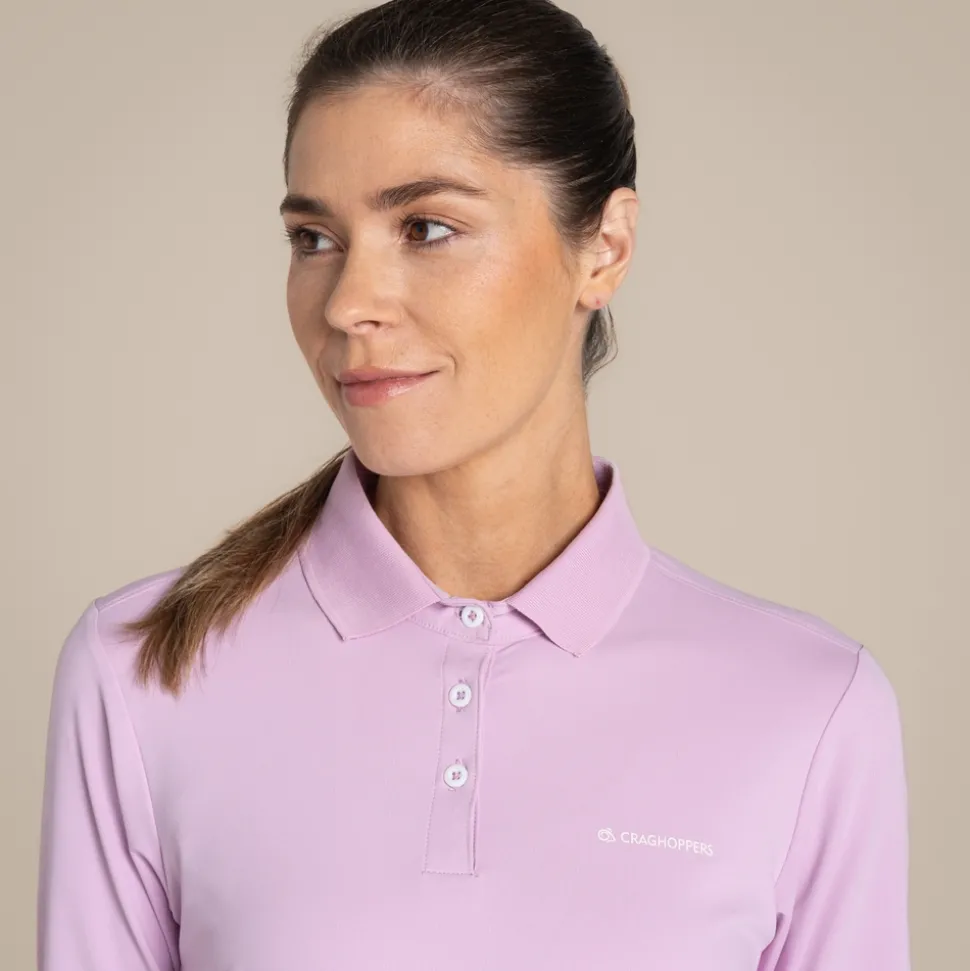 Women's NosiLife Thornbury Golf Long Sleeved Polo Top | Orchid