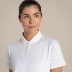 Women's NosiLife Thornbury Golf Short Sleeved Polo Top | White