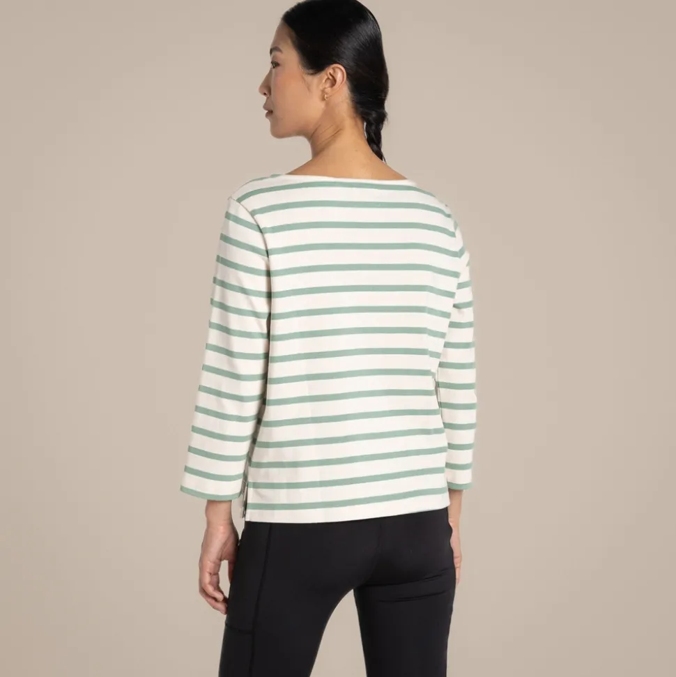 Women's Painne Long Sleeve Top | Pale Pistachio Stripe