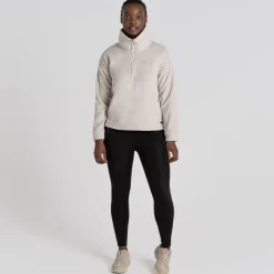 Women's Polartec Caprice Half Zip Fleece | Ecru
