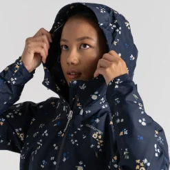 Women's Sariah Waterproof Jacket | Blue Navy Print