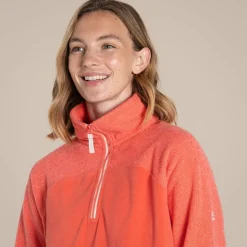 Womens' Selina Half Zip Fleece | Deep Coral