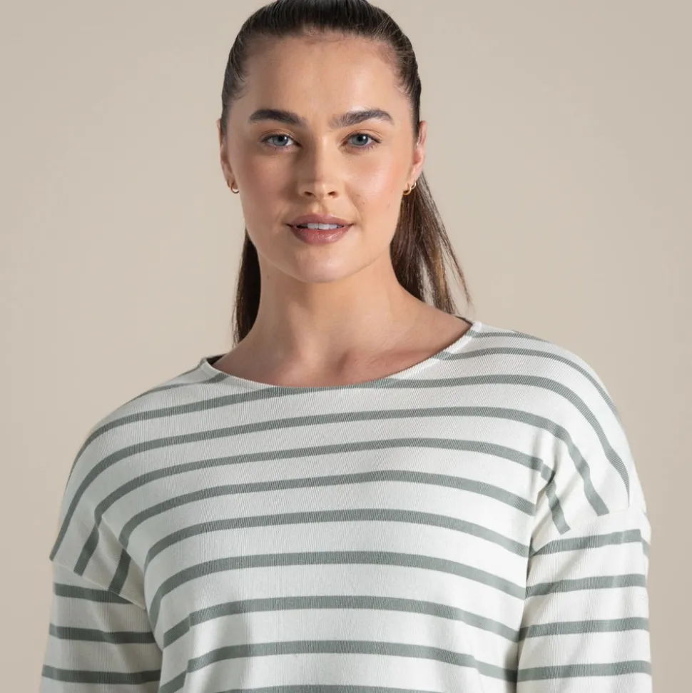 Women's Sinead Long Sleeved Top | Calico / Meadow Haze Stripe