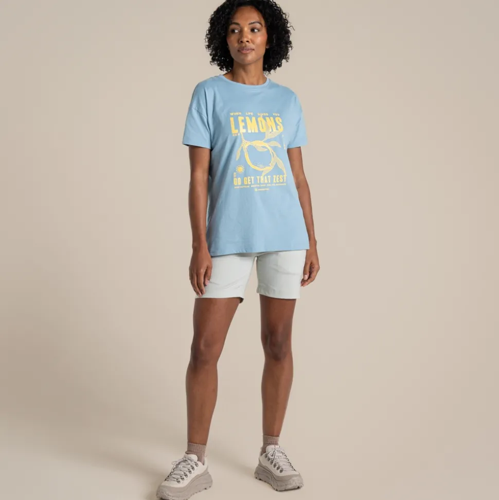 Women's Yago Short Sleeved Top | Nimbus Blue